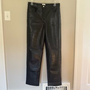 Aritzia (Wilfred) Black Pleather Pant